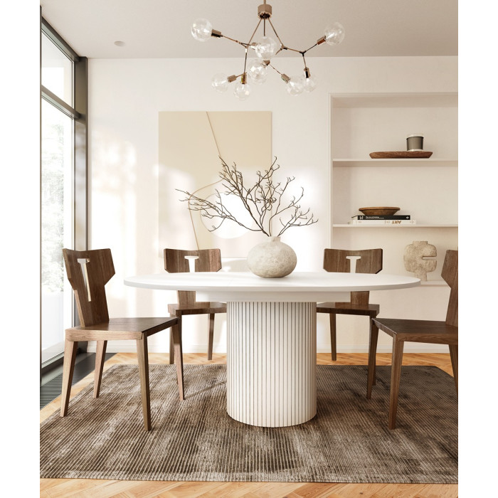 Toscana pietų stalas (Ištraukiamas)(Balta)